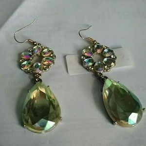 Vintage long rhinestone earrings